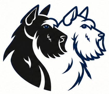 Paired schnauzer emblem